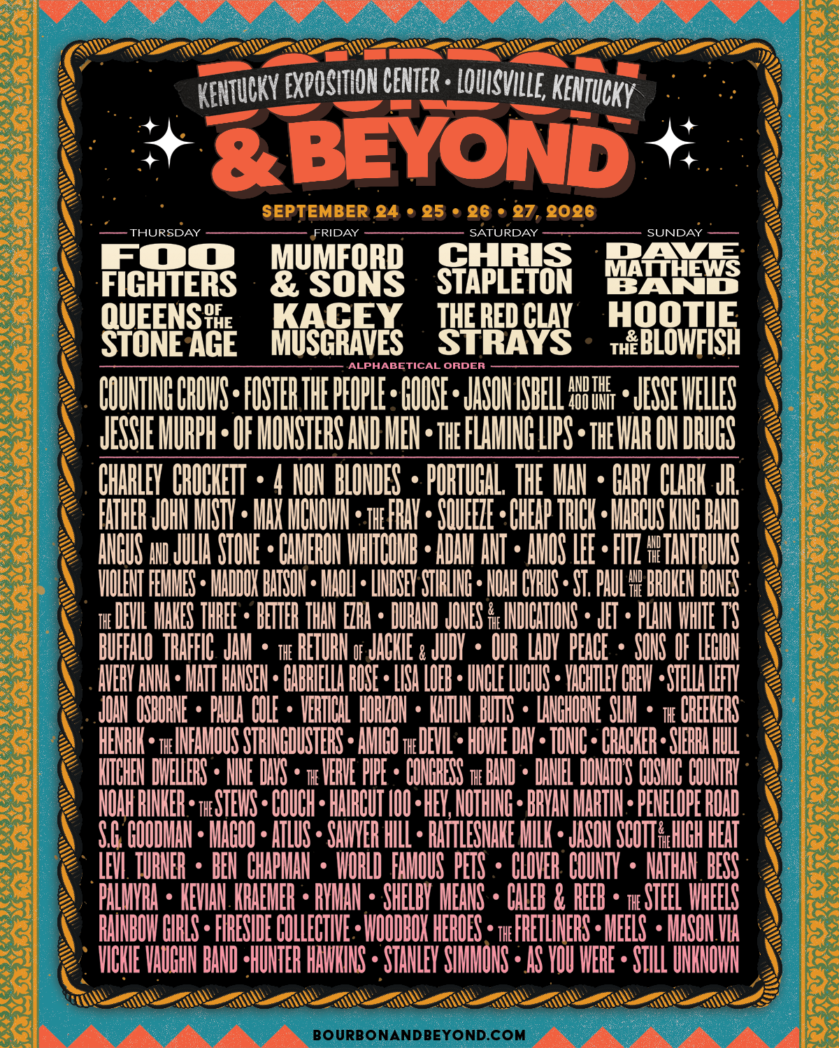 Bourbon & Beyond 2026 Lineup Revealed