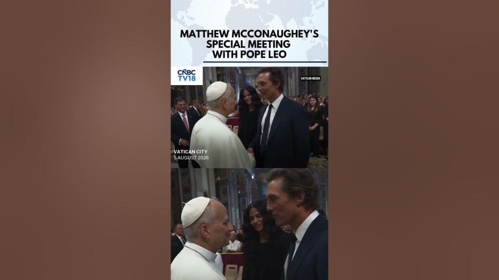McConaughey and Wife Greeted by Pope Leo at Vatican